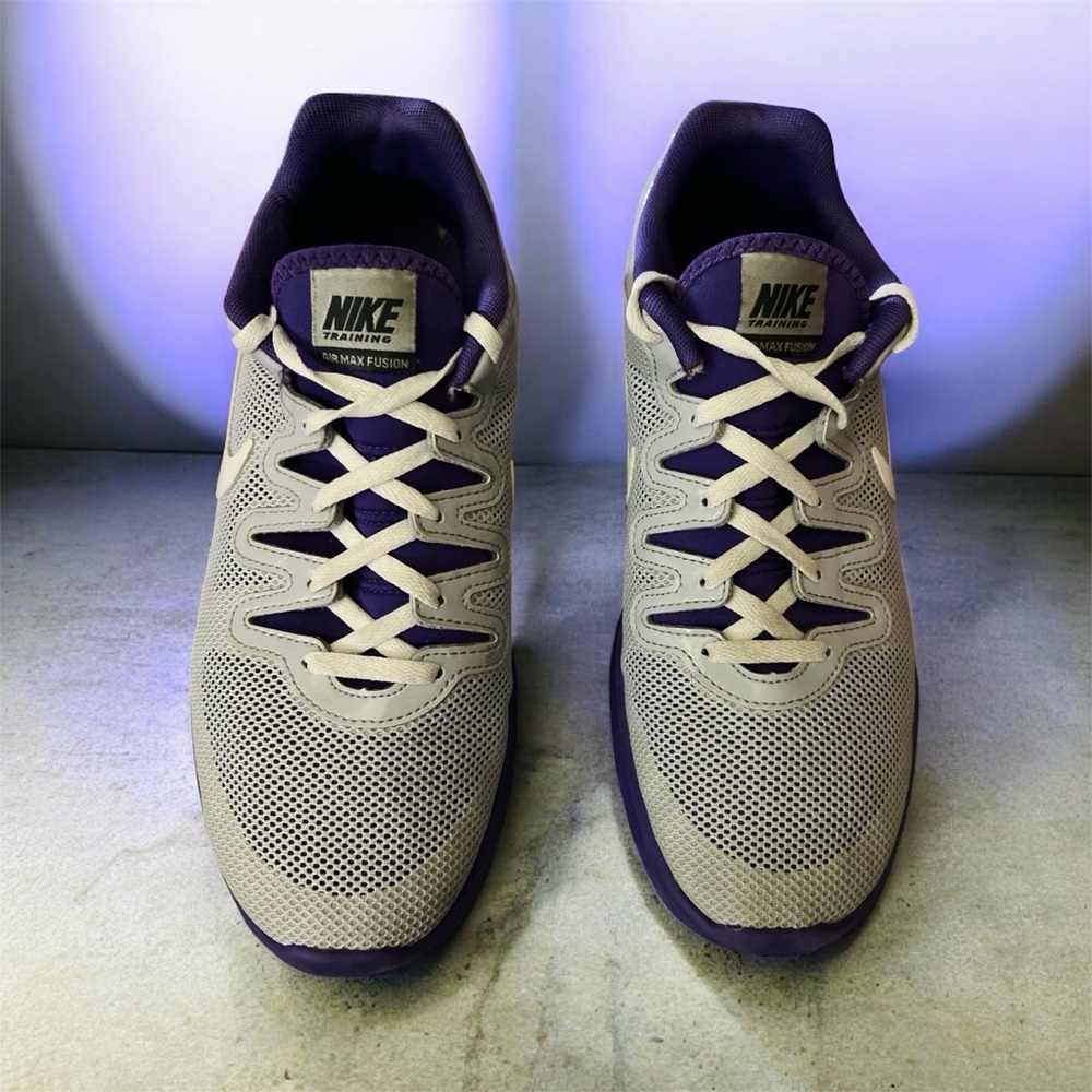 Nike Fusion Air Max Training Running Gray and Purple Athletic Shoes Size 8